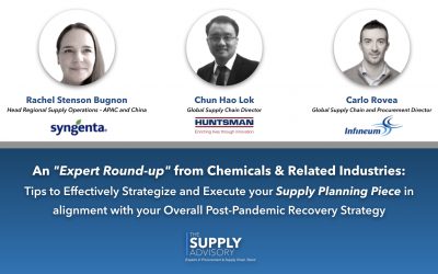 An Expert Round-up from Chemical & Related Industries: Tips to Effectively Strategise and Execute Your Supply Chain Piece in Alignment with your Overall Post-Pandemic Recovery Strategy